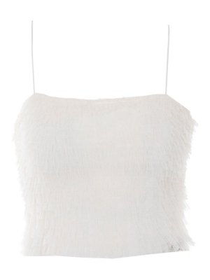 TWINSET: Top e canotte - Top in tulle bianco