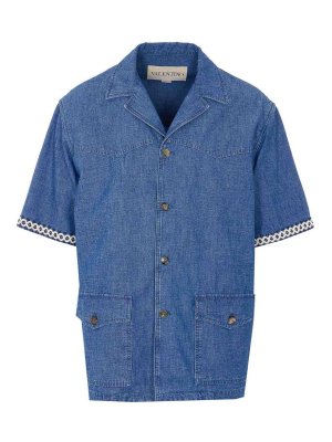 VALENTINO GARAVANI: shirts - Denim Shirt With Frontal Buttons Closure