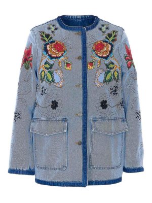 VALENTINO GARAVANI: Suéteres con cuello pico - Suéter Cuello Redondo - Azul