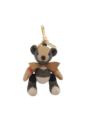 BURBERRY: key holders - Beige Is Thomas Check Keyring