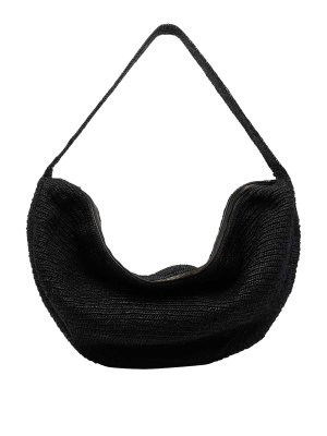 IBELIV: shoulder bags - Black Vibe Shoulder Bag