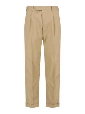 PT TORINO: Pantalons casual - Pantalons Décontractés - Beige
