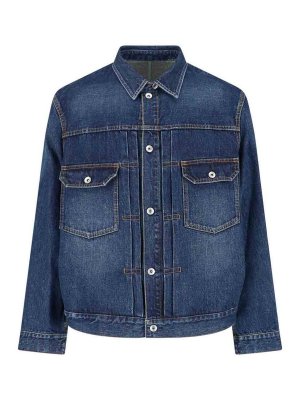 Sacai: denim jacket - Giacca In Denim
