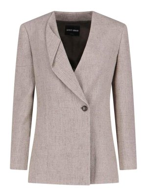 GIORGIO ARMANI: Blazer - Blazer - Beis