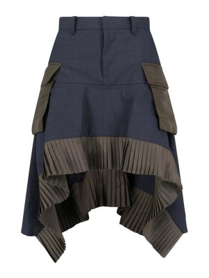 Sacai: Knielange und Midi Röcke - Midirock - Grau