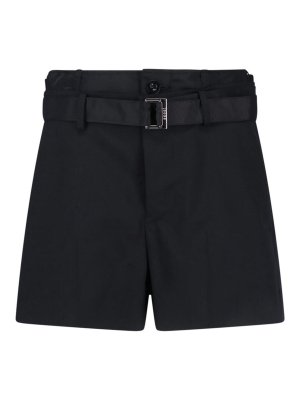 Sacai: Trousers Shorts - Wool Blend Shorts