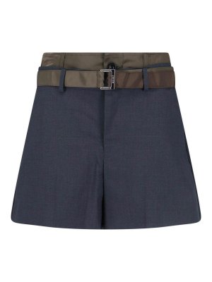 Sacai: Hosen Shorts - Shorts - Grau