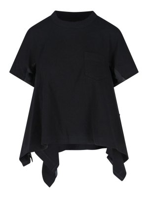Sacai: t-shirt - T-shirt  Asimmetrica