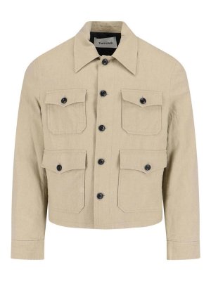 TONYWACK: giacche blazer - Giacca Bottoni In Misto Lino