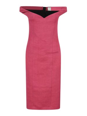 CALVIN KLEIN: Knielange Kleider - Knielanges Kleid - Nude