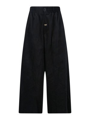 MARTINE ROSE: casual trousers - Wide ribbed trousers