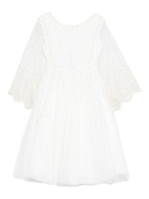 AMAYA: knee length dresses - Dress with lace sleeves