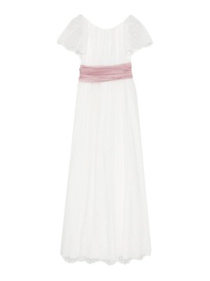 AMAYA: knee length dresses - Dress with lace sleeves