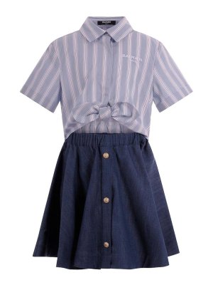 Balmain: Jupes midi et au genou - Jupe Midi - Bleu