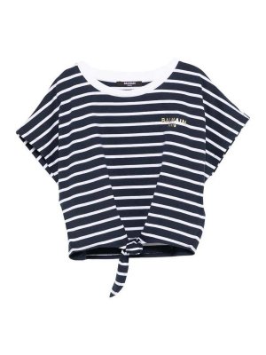 Balmain: T-shirts - T-Shirt - Blau