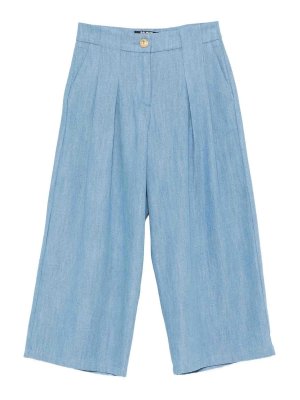 Balmain: pantaloni casual - Pantaloni A Gamba Ampia