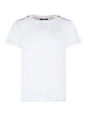 Balmain: T-shirts - T-Shirt - Blanc
