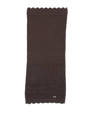 ELISABETTA FRANCHI: Jupes midi et au genou - Jupe Midi - Marron