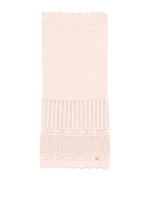 ELISABETTA FRANCHI: Knee length skirts & Midi - Skirt With Scalloped Hem