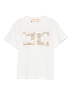 ELISABETTA FRANCHI: T-shirts - T-Shirt - Weiß