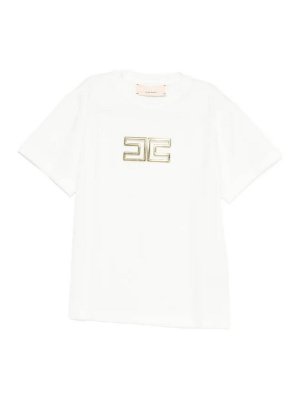 ELISABETTA FRANCHI: T-shirts - T-Shirt - Weiß