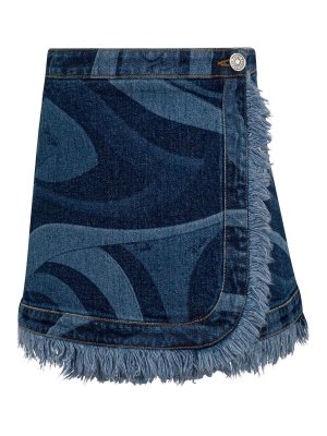 EMILIO PUCCI: Jupes midi et au genou - Jupe Midi - Bleu