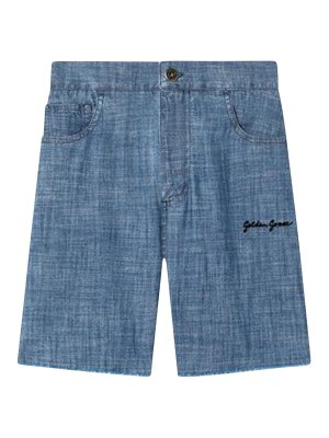 GOLDEN GOOSE: pantaloni shorts - Bermuda Con Logo