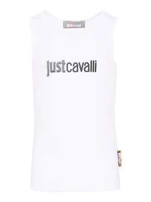 JUST CAVALLI: Tops & Tank tops - White Jersey Tank Top