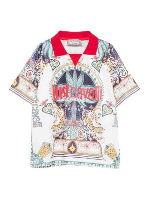 JUST CAVALLI: polo shirts - Polo Shirt With Print