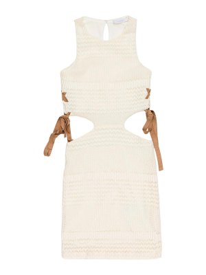 LULU BY MISS GRANT: Knielange Kleider - Knielanges Kleid - Weiß