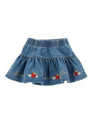 MONNALISA: Knee length skirts & Midi - Denim skirt