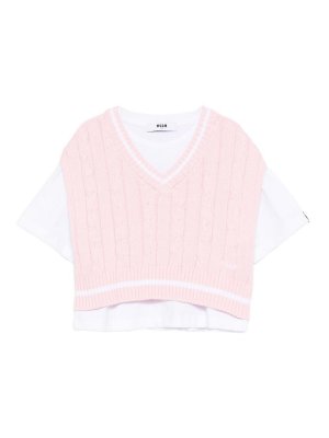 M.S.G.M. KIDS: Chalecos  - Chaleco - Color Carne Y Neutral