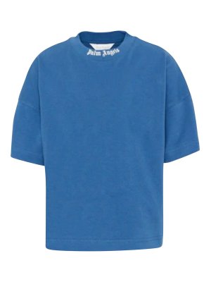 Palm Angels: T-shirts - T-Shirt - Bleu