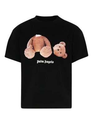 Palm Angels: t-shirts - T-Shirt With Bear Print
