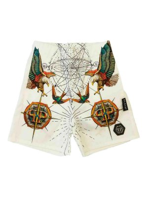 PHILIPP PLEIN: pantaloni shorts - Bermuda Con Stampa