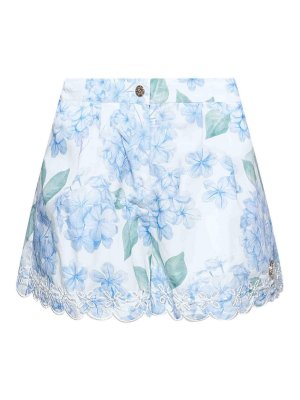 ROBERTO CAVALLI: pantaloni shorts - Shorts Con Orlo A Smerlo