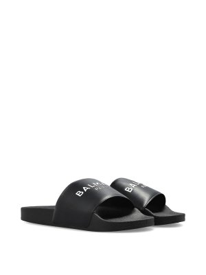 Balmain: sandals - Slippers With Logo