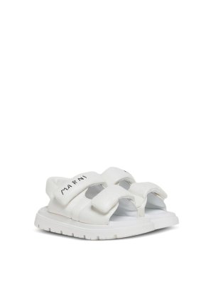 Marni: sandali - Sandali Imbottiti Con Logo