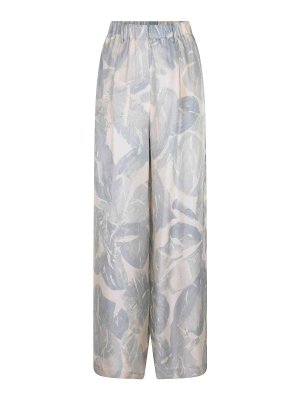 ALYSI: casual trousers - Trousers Made From  Silk