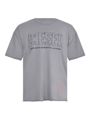 DIESEL: Camisetas - Camiseta - Gris