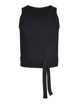 DIESEL: Tops y camisetas sin mangas - Top - Negro