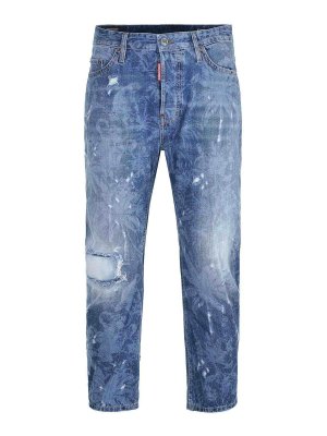 DSQUARED2: straight leg jeans - Jeans Made Of  Denim