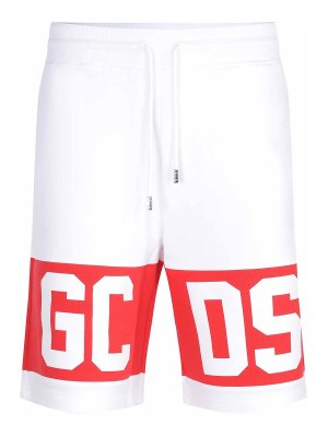 GCDS: pantaloni shorts - Bermuda In Cotone