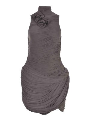 MAGDA BUTRYM: knee length dresses - Magda Butrym Dress Made Of Cupro