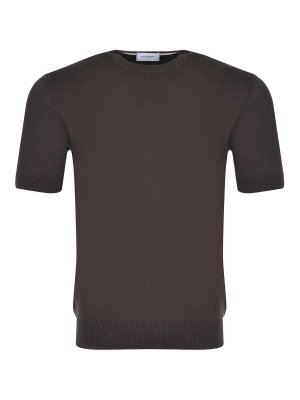 Paolo Pecora: クルーネック - クルーネック - ダークブラウン