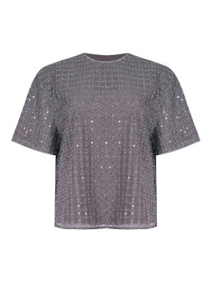 ROTATE Birger Christensen: T-shirts - T-Shirt - Grau