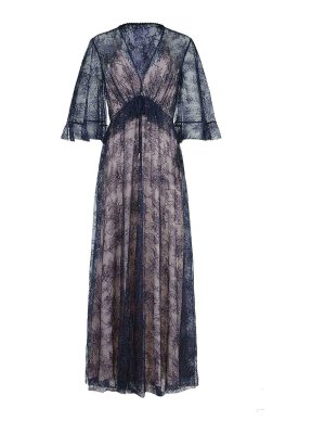 ALBERTA FERRETTI: knee length dresses - Dress Made Of Lace