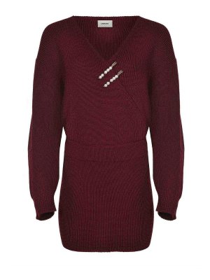 A PAPER KID: knee length dresses - Dress Made Of Wool Blend