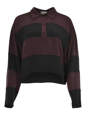 ALYSI: polo shirts - Polo Made Of  Silk