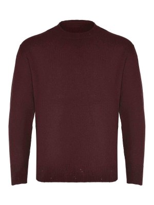 AMARANTO: crew necks - Burgundy Sweater